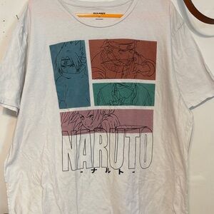 Old Navy Naruto Graphic T-Shirt - White and Multicolor
